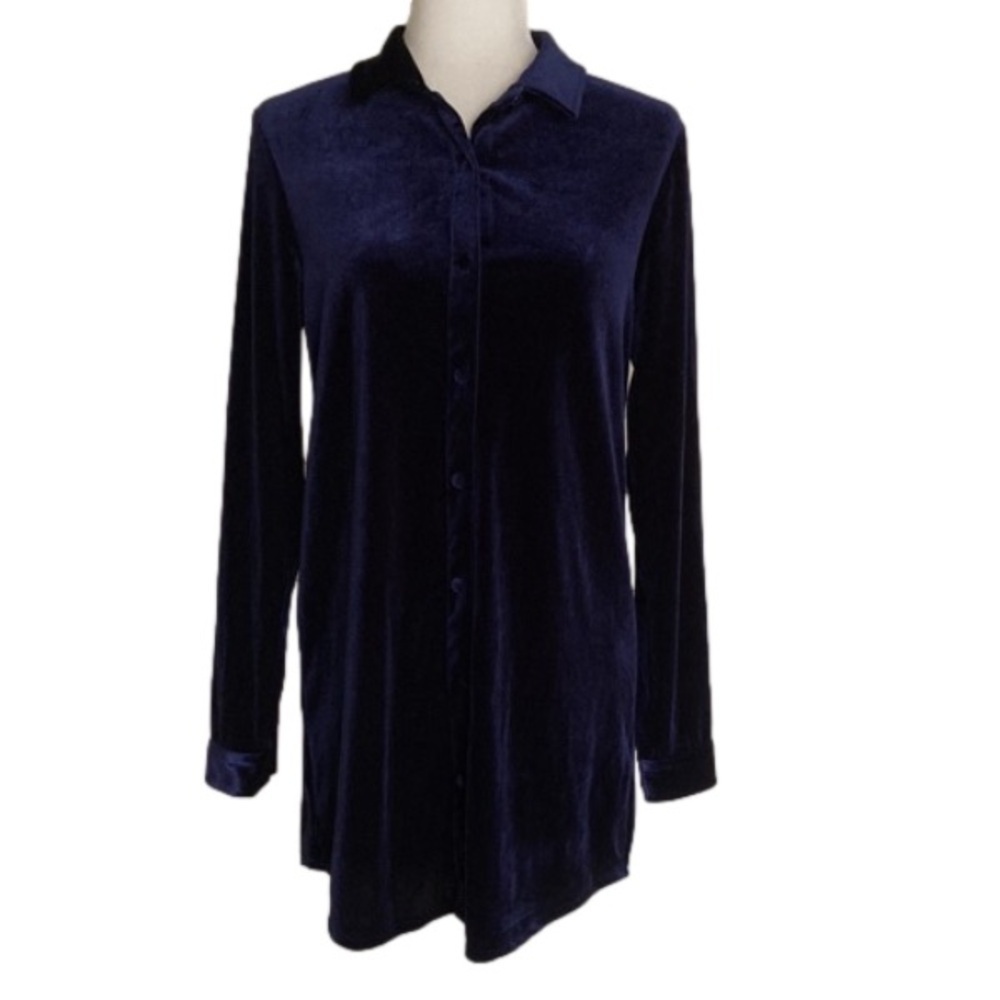 Superdown Velvet Mini Shirt Dress